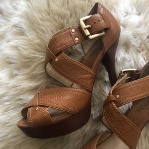 Michael Kors Tan Platform Heels